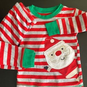 2 pair of Santa pajamas